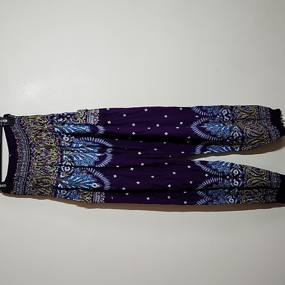 Boho Haram Jogger Lightweight Pants Colorful Rayon Fabric